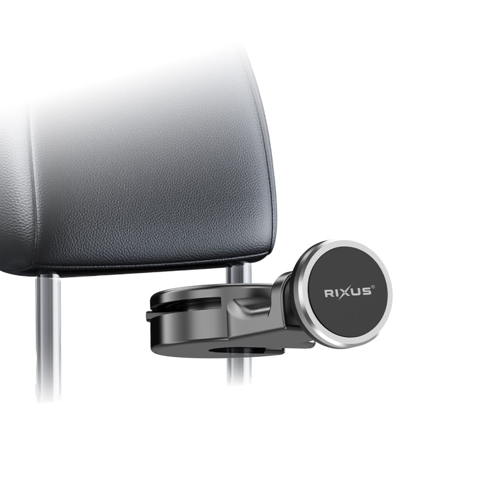 Rixus Backseat Headrest Magnetic Car Mount Holder RXHM63 - Black