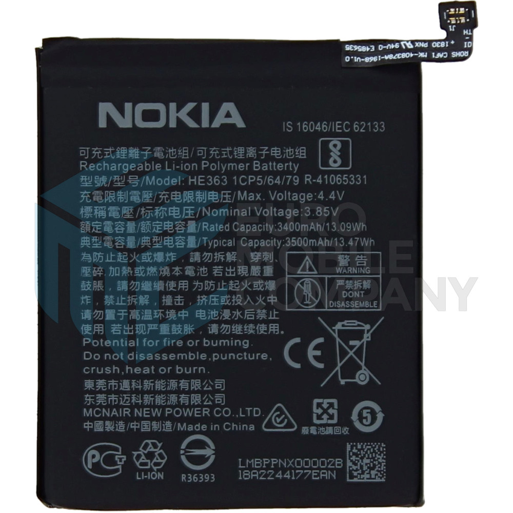 Nokia 8.1 Replacement Battery HE363 - 3500mAh