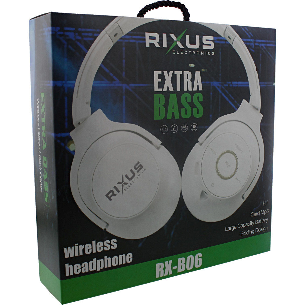 RIXUS Wireless Stereo Headphones Extra Bass (RX-B06) - Black