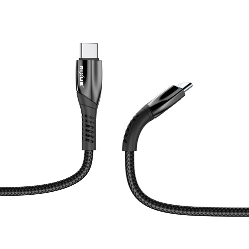 Rixus Alloy USB-C Data Cable Metal RXUC30C - Gray