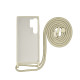 Rixus For Samsung Galaxy S24 Ultra 5G S928B TPU Necklace Cord Cover Gold