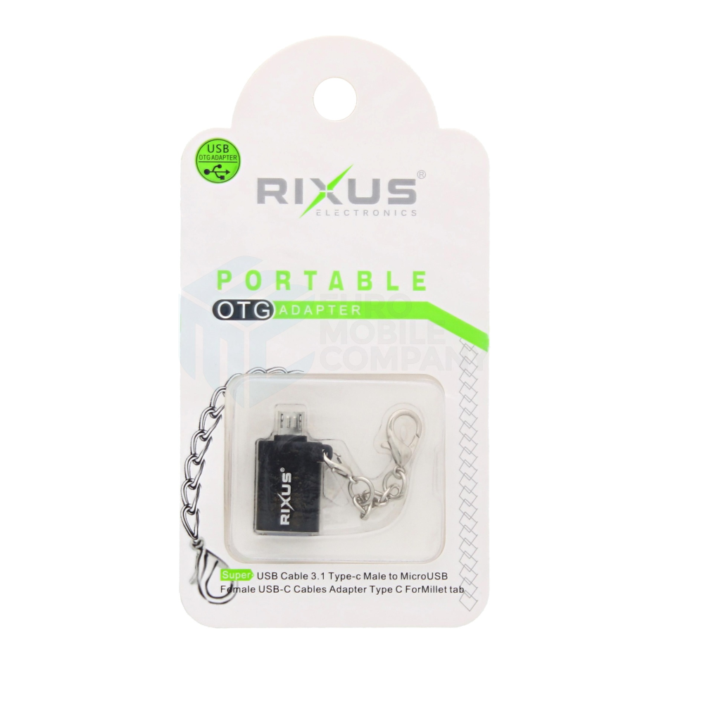 Rixus OTG Portable Adapter USB A To Micro USB
