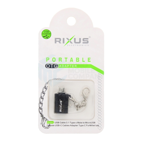 Rixus OTG Portable Adapter Type C To Micro USB