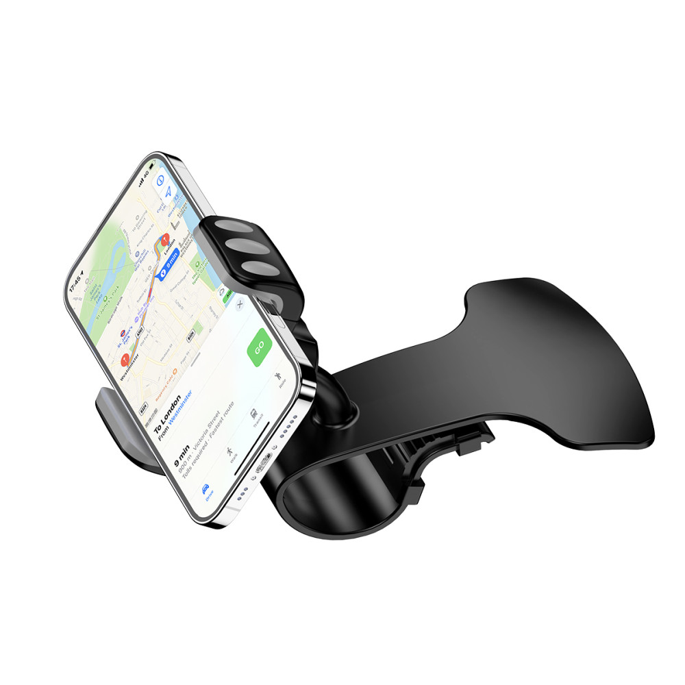 Rixus 360 Degree Car Phone Holder HUD Clip For Phone Display RXHW61 - Black