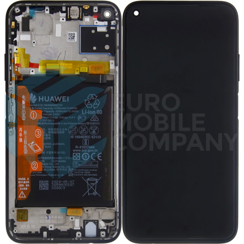 Huawei P40 Lite (JNY-LX1) OEM Service Part Screen Incl. Battery (02353KFU) - Black