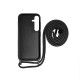 Rixus For Samsung Galaxy S24 Plus 5G S926B TPU Necklace Cord Cover Black