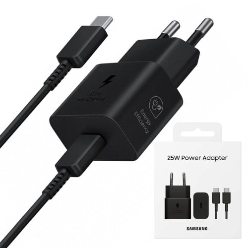 Samsung Super Fast Travel Charger 25W + Type C To C Cable EP-T2510XBEGEU - black