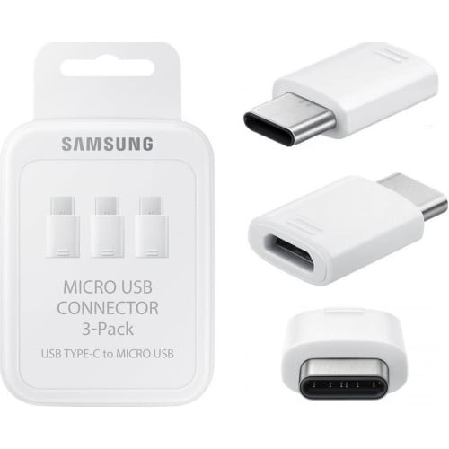 Samsung Type-C to Micro-USB Connector EE-GN930KWEGWW (3pcs) - White