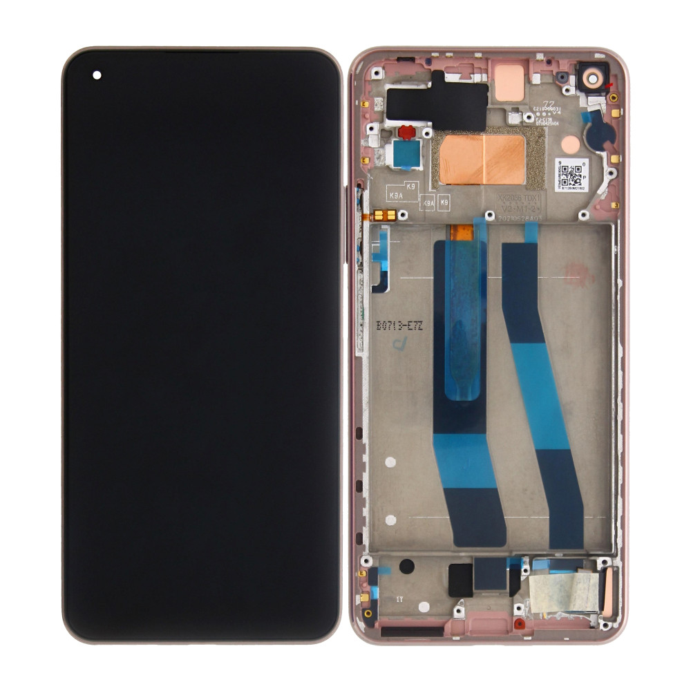 Xiaomi Mi 11 Lite 4G (M2101K9AG) Display Complete + Frame (5600050K9A00 / 56000D0K9A00) - Peach Pink