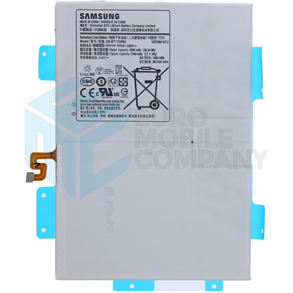 Samsung Galaxy Tab S6 Lite (SM-P610/SM-P615) Galaxy Tab S6 (SM-T860/SM-T865) Battery EB-BT725ABU (GH82-20770A) - 7040mAh