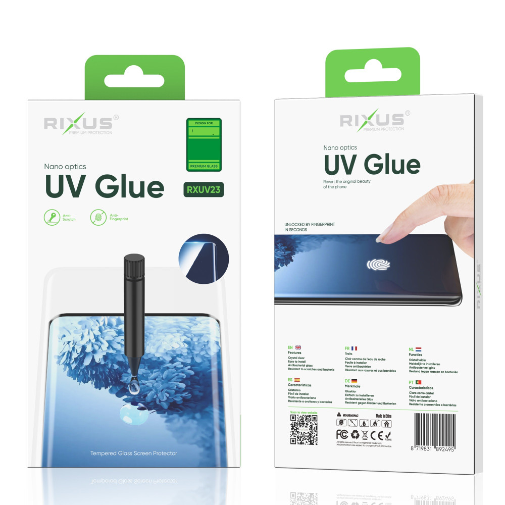 Rixus UV Glue Tempered Glass For Samsung Galaxy S20 Plus