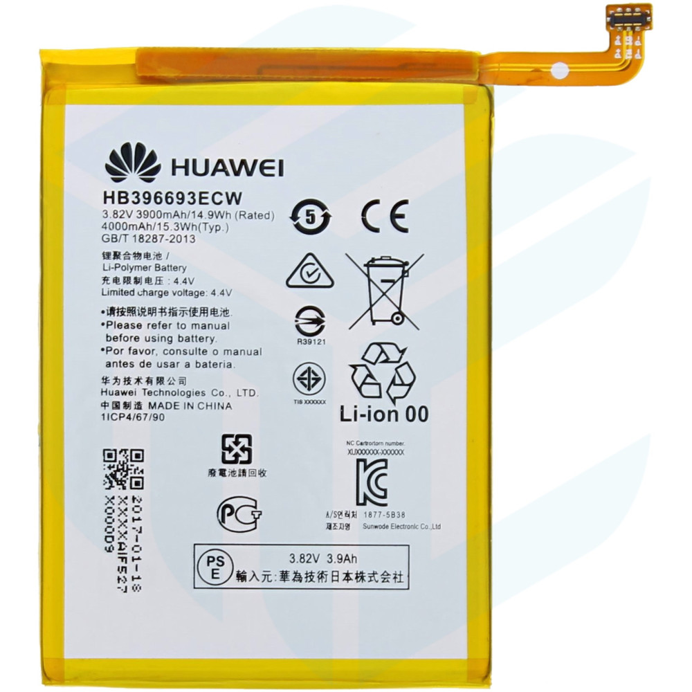 Huawei Mate 8 (NTX-L09) HB396693ECW Battery - 4000 mAh