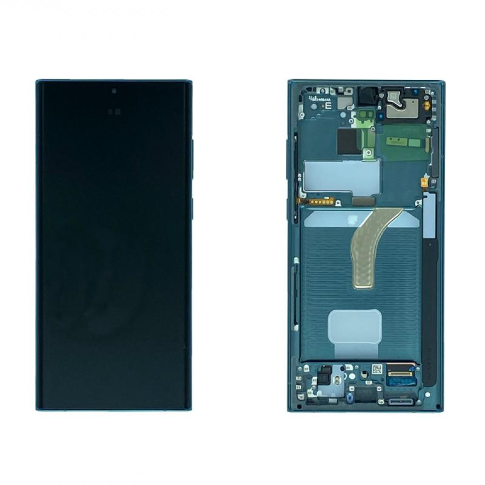 Samsung Galaxy S22 Ultra (SM-S908B) (GH82-27488D/GH82-27489D ) Display Complete (No Front Camera) - Green