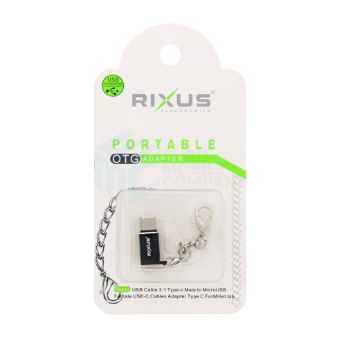 Rixus OTG Portable Adapter Micro USB To USB C