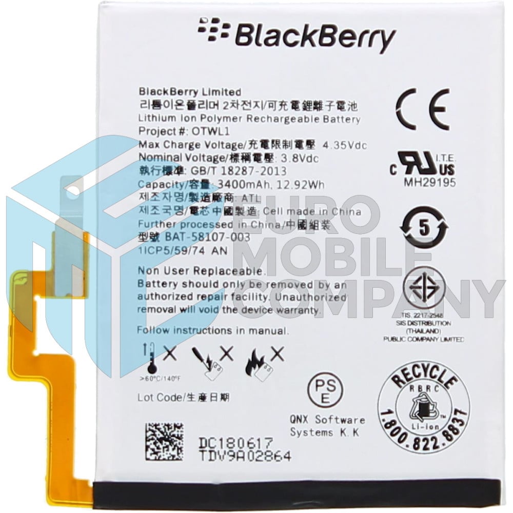 Blackberry Q30 Passport Battery BAT-58107-003 3400mAh