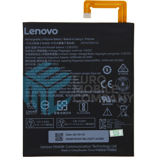 Lenovo Tab 2 A8-50 Battery L13D1P32 - 4290mAh