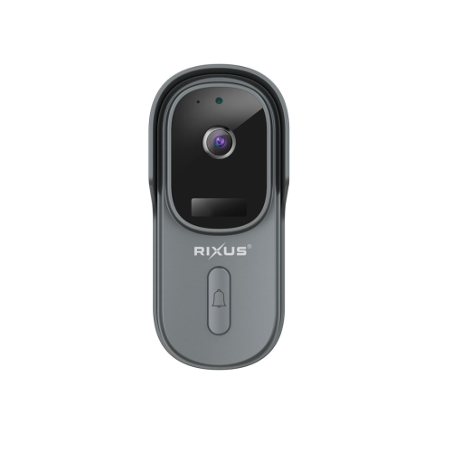 Rixus Wireless Battery Powered Doorbell With Camera RXCM23 - Grey