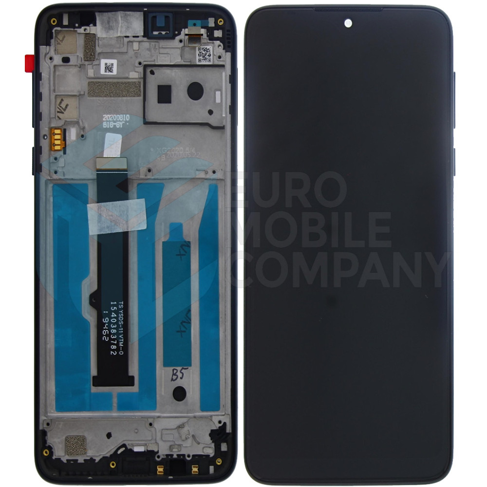 Motorola One Macro Display + Digitizer + Frame (5D68C15386 / 5D68C18174) - Black