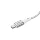 Rixus Braided USB-C To USB-C Cable With LED Display RXUC29C - White