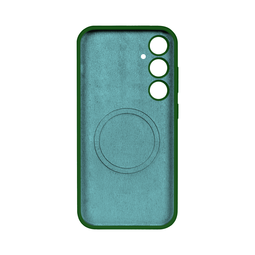 Rixus For Samsung Galaxy S24 Plus 5G S926B Soft TPU Phone Case With MagSafe Dark Green