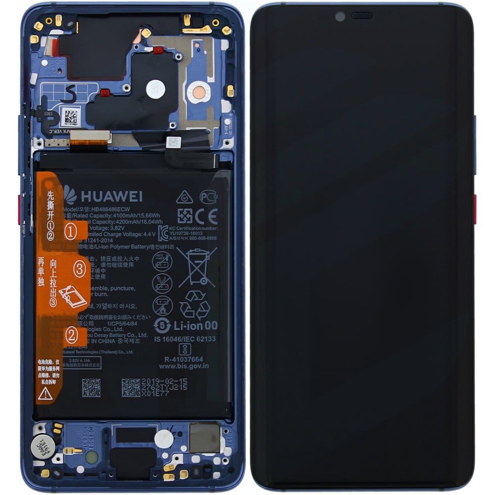 Huawei Mate 20 Pro 02352GFX (LYA-L09/ LYA-L29) OEM Service Part Screen Incl. Battery - Midnight Blue