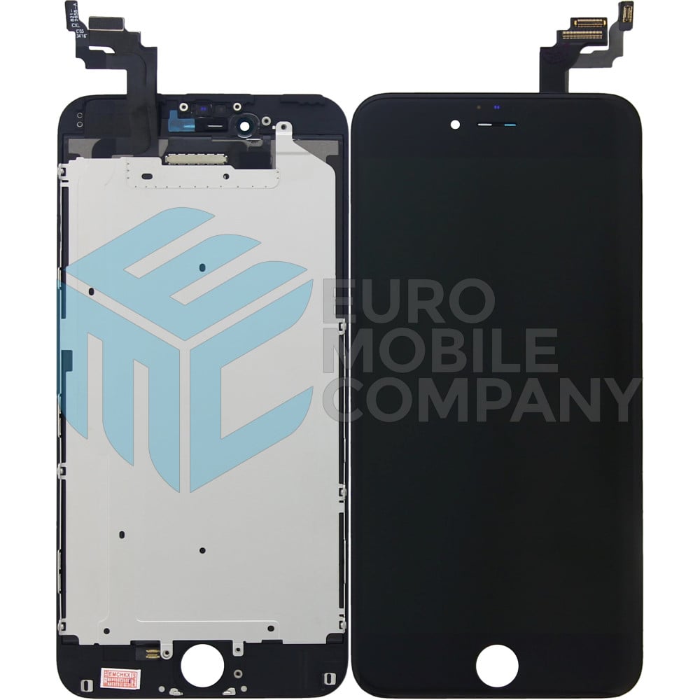 iPhone 6 Plus Display + Digitizer + Metal Plate, Complete OEM Replacement Glass - Black