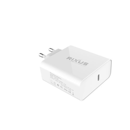 Rixus 65W Universal USB-C Charger for Laptop, Tablet and Phone RXLC26 - White