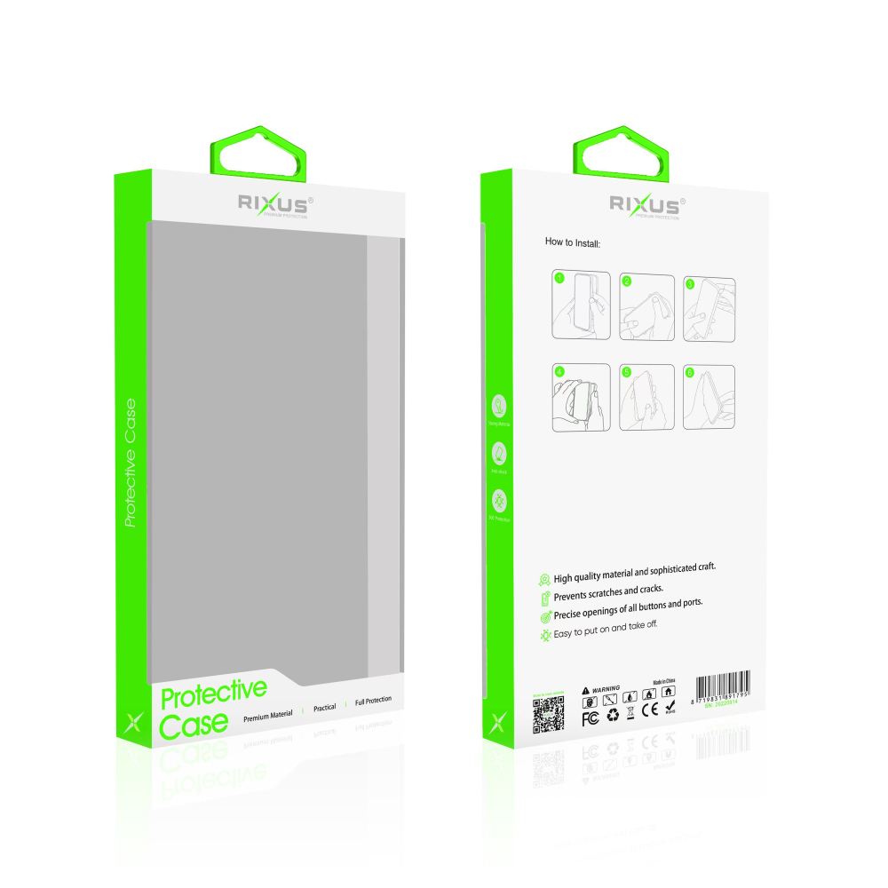 Rixus Soft TPU Phone Case For iPhone 15 Pro - Dark Green