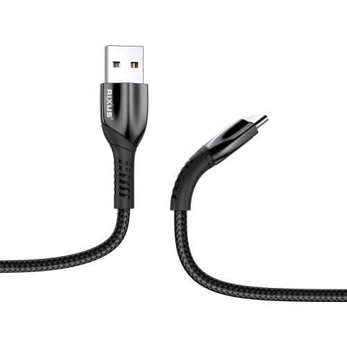 Rixus Alloy USB To USB-C Data Cable Metal RXUC30AC - Gray