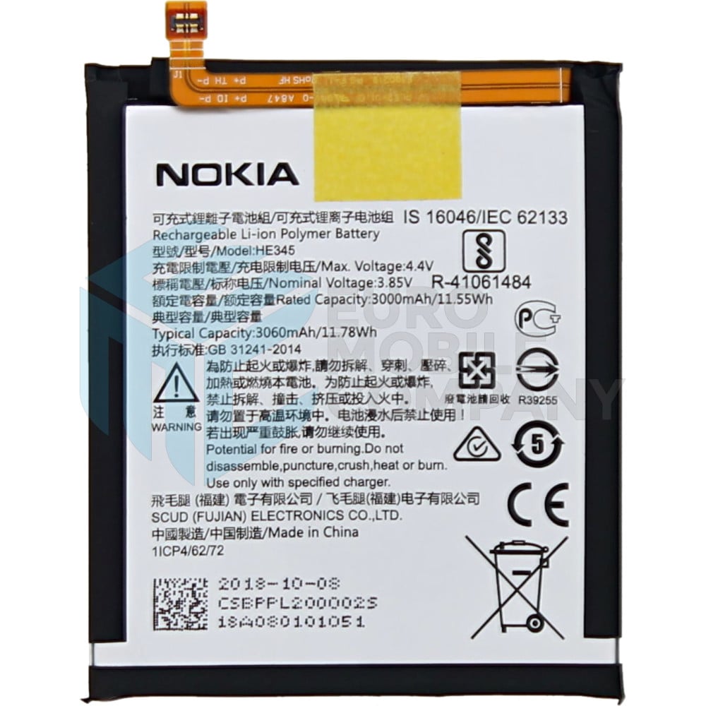 Nokia 6.1 (TA-1043)  Battery HE345 BPPL200002S - 3060mAh