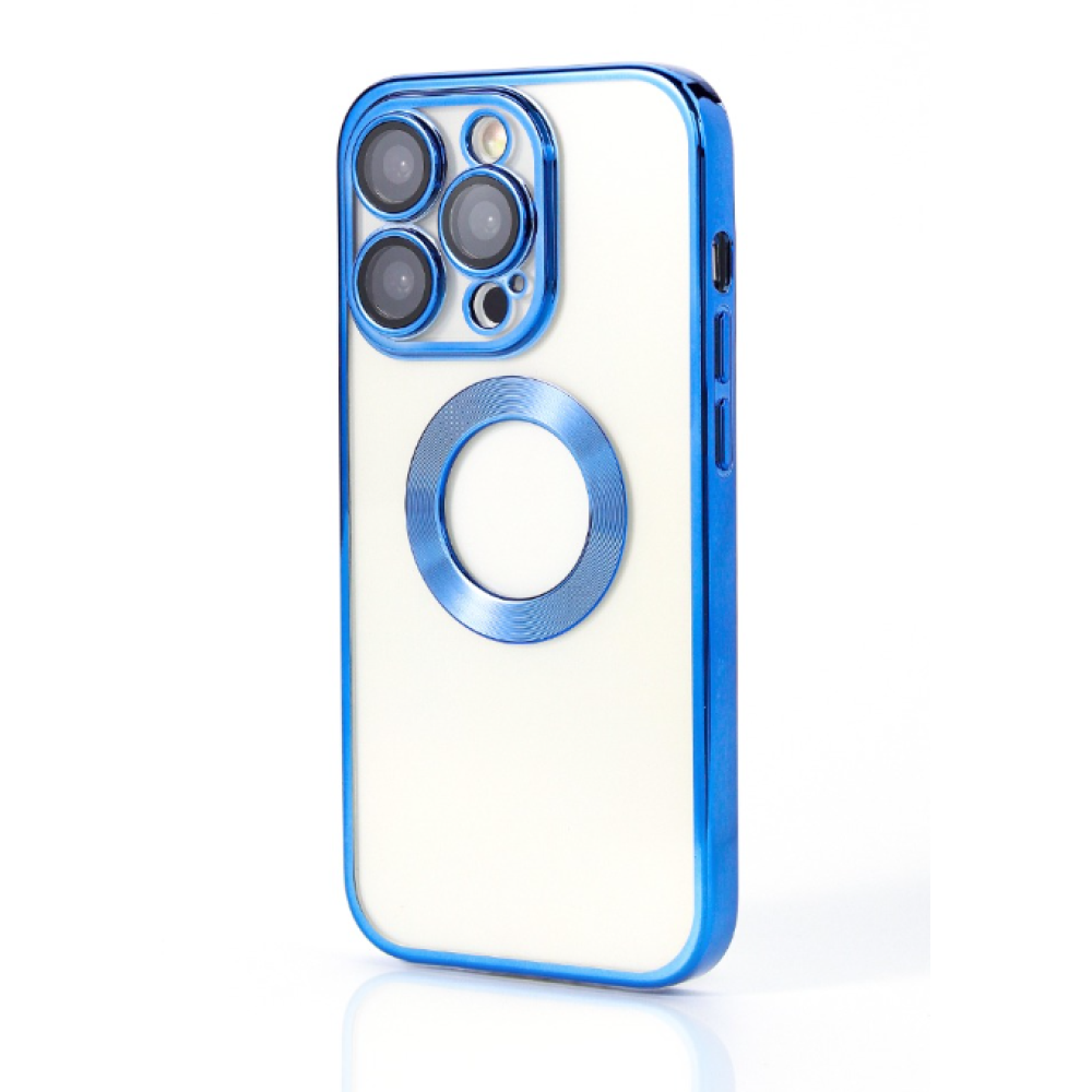 NY Glossy Phone & Camera TPU Case For iPhone 15 Plus - Blue