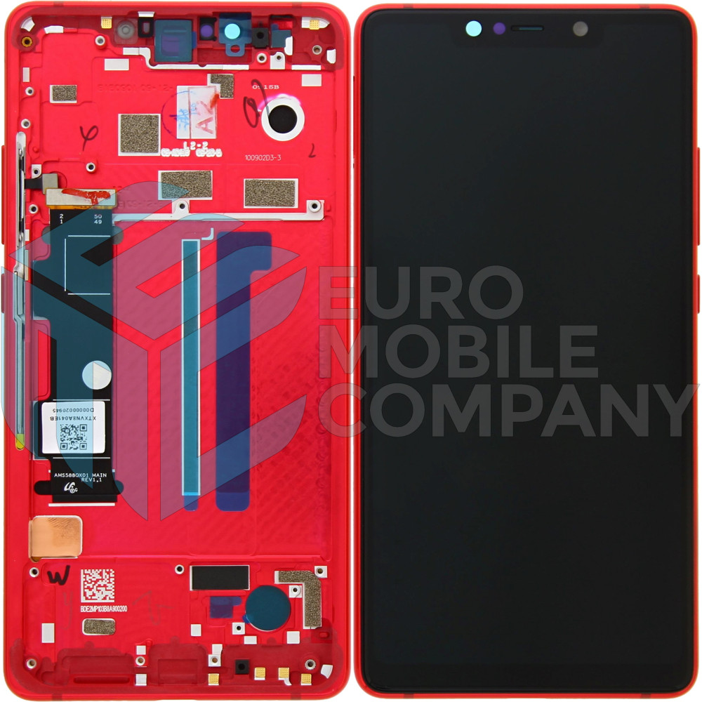 Xiaomi Mi 8 SE Display + Digitizer Frame  OEM Complete - Red