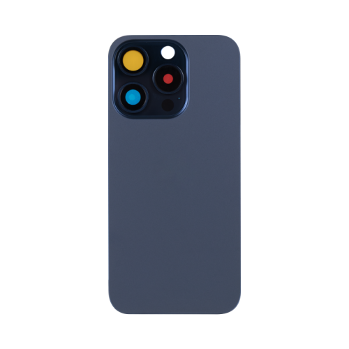For iPhone 15 Pro Max Extra Glass Blue Titanium (Enlarged Camera Frame) (excl. Logo)