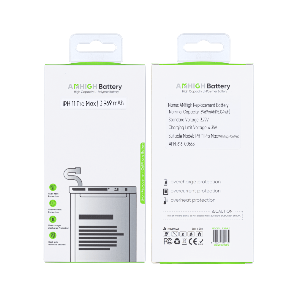 For iPhone 11 Pro Max Battery With Tag-On Flex 616-00653 - 3969mAh