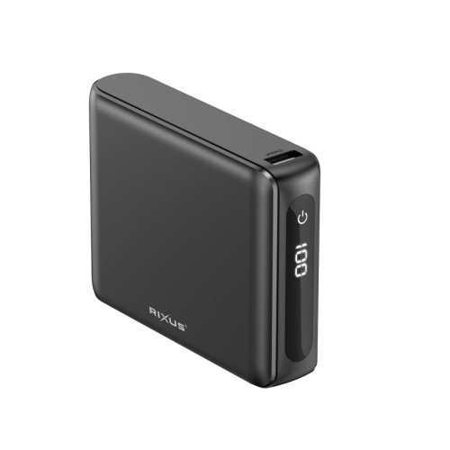 Rixus Compact Powerbank Digital Display 20.000mAh RXPB25 - Black