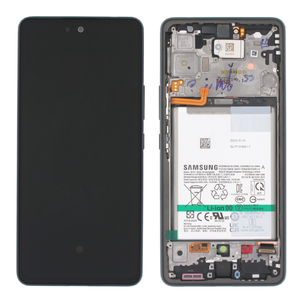Samsung Galaxy A53 5G (SM-A536B) Display Complete (GH82-28026A) + Battery (GH82-28027A) - Black