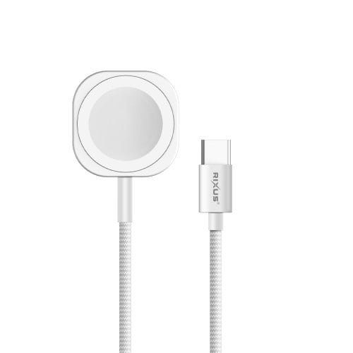 Rixus RXUC19 Magnetic Watch Fast Charging Cable 1M White