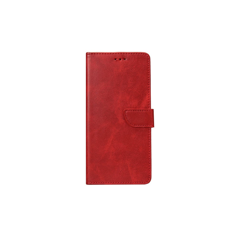Rixus Bookcase For Samsung Galaxy A01 (SM-A015F) - Dark Red