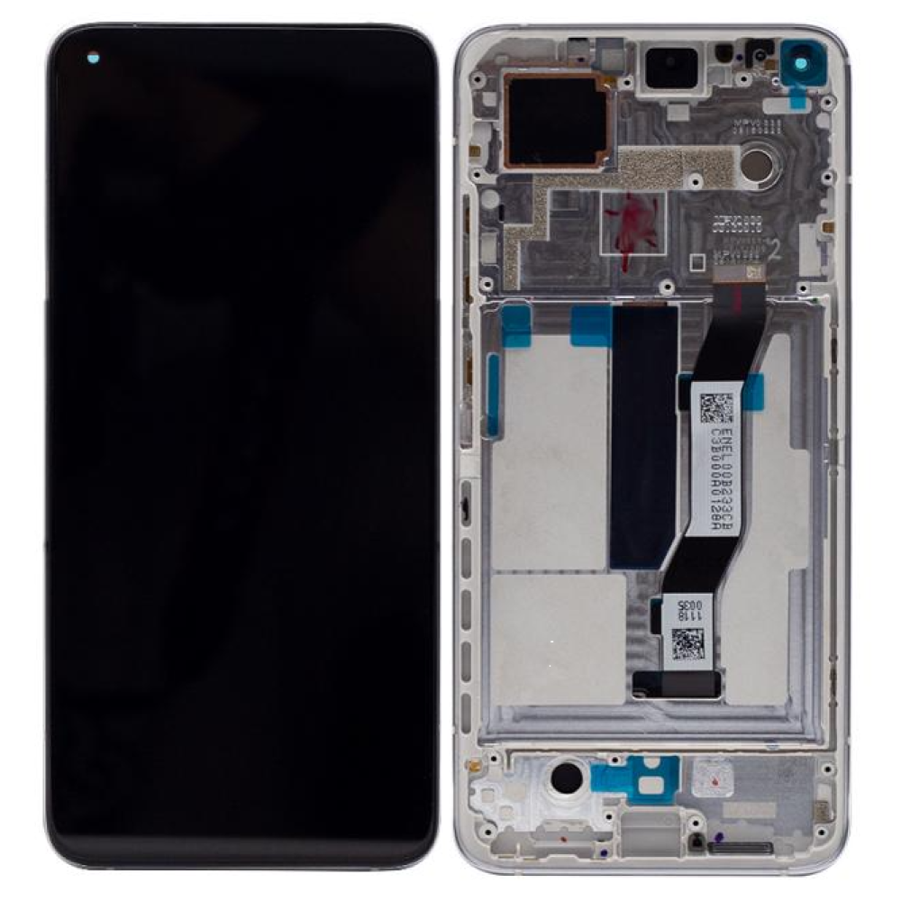 Xiaomi Mi 10T / Mi 10T Pro (5600040J3S00) OEM Display Complete With Frame - Lunar Silver