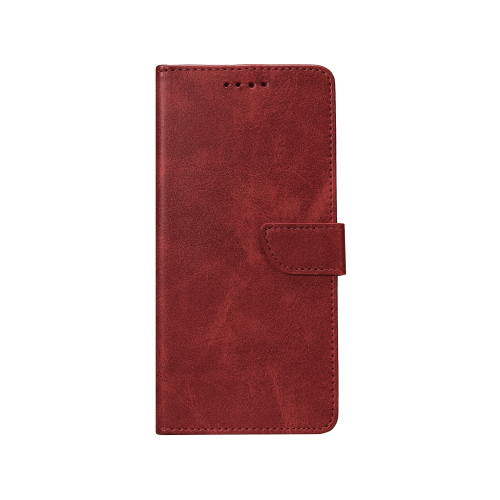 Rixus Bookcase For Samsung Galaxy A15 5G Dark Red