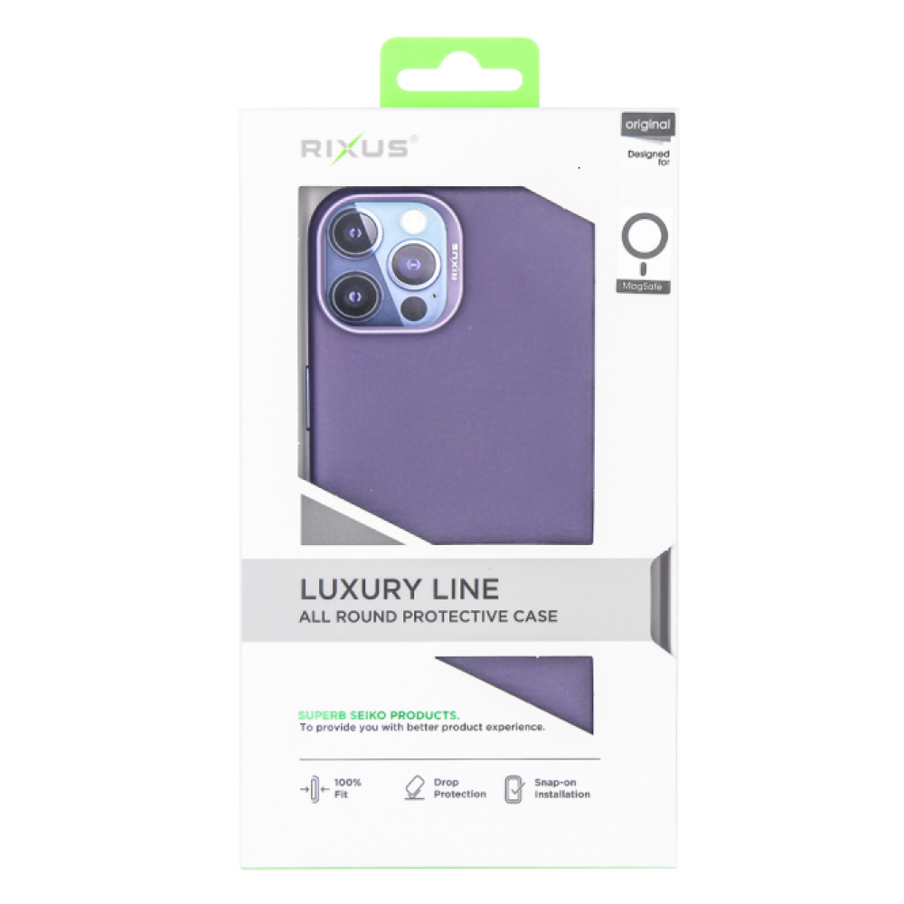Rixus Classic 02 Case With MagSafe For iPhone 15 Pro Max - Purple
